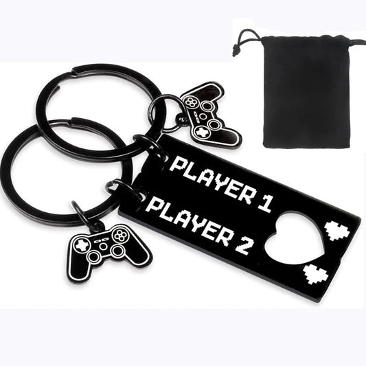 Cute Gamer Couple Keychain Valentine - Shopping Time Australia