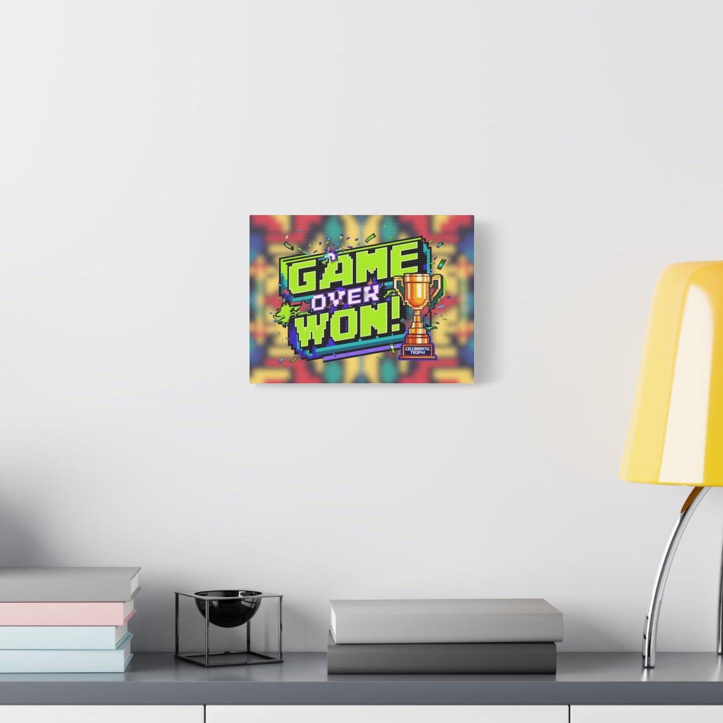 Inspirational Wall Art Canvas - 'Game Over, I Won!' - Fun Home Decor - Shopping Time Australia