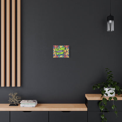 Inspirational Wall Art Canvas - 'Game Over, I Won!' - Fun Home Decor - Shopping Time Australia
