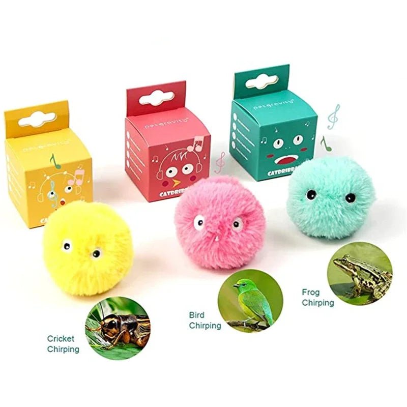 Interactive Plush Cat Toy Ball - Shopping Time Australia