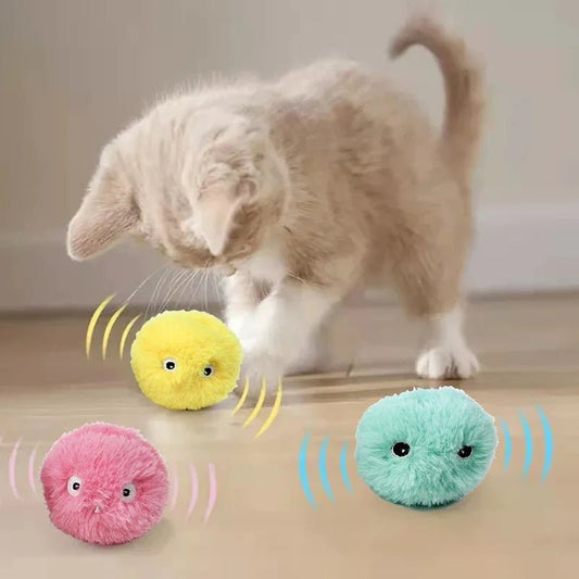 Interactive Plush Cat Toy Ball - Shopping Time Australia