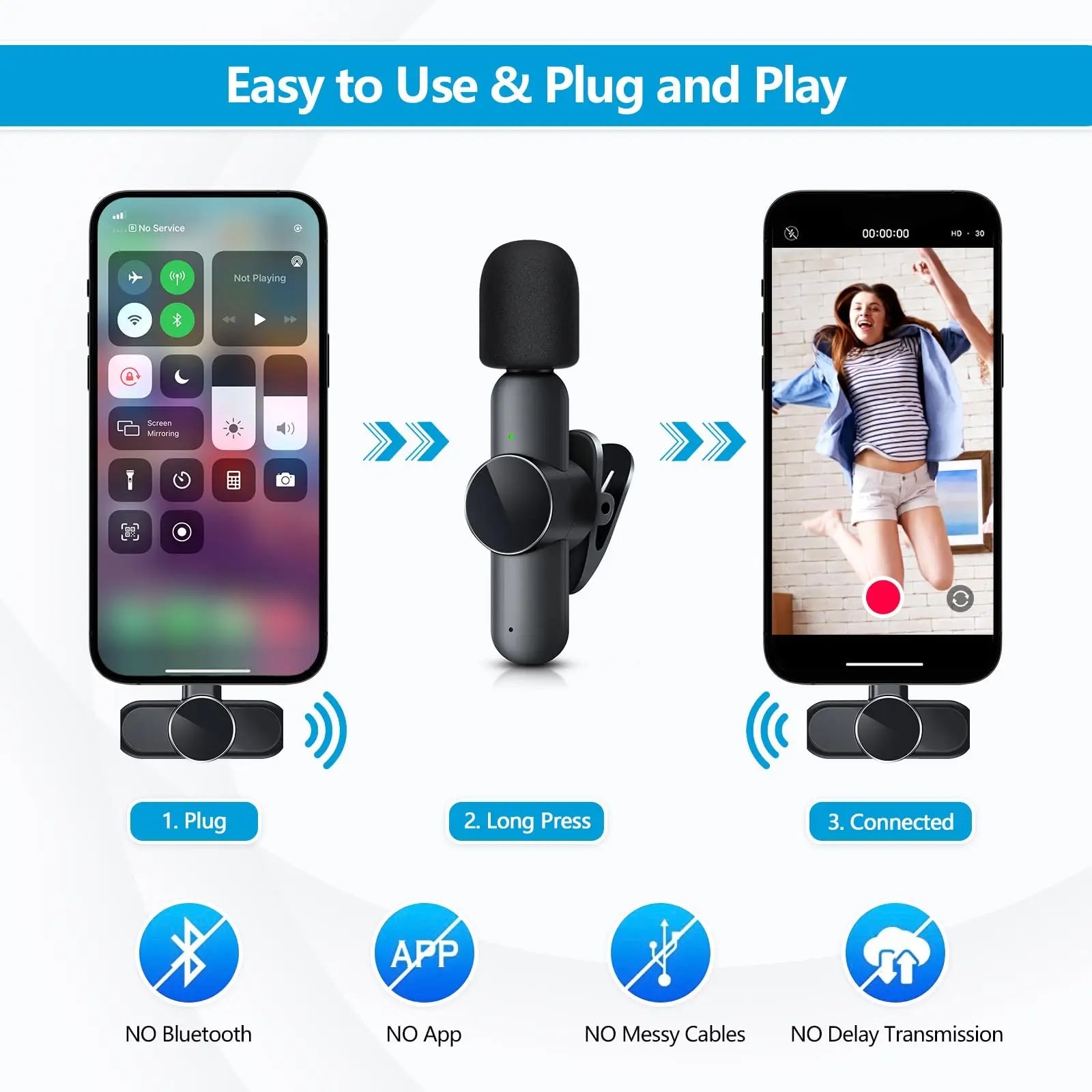 JOCEEY K3 Wireless Lavalier Microphones - Shopping Time Australia - Microphones