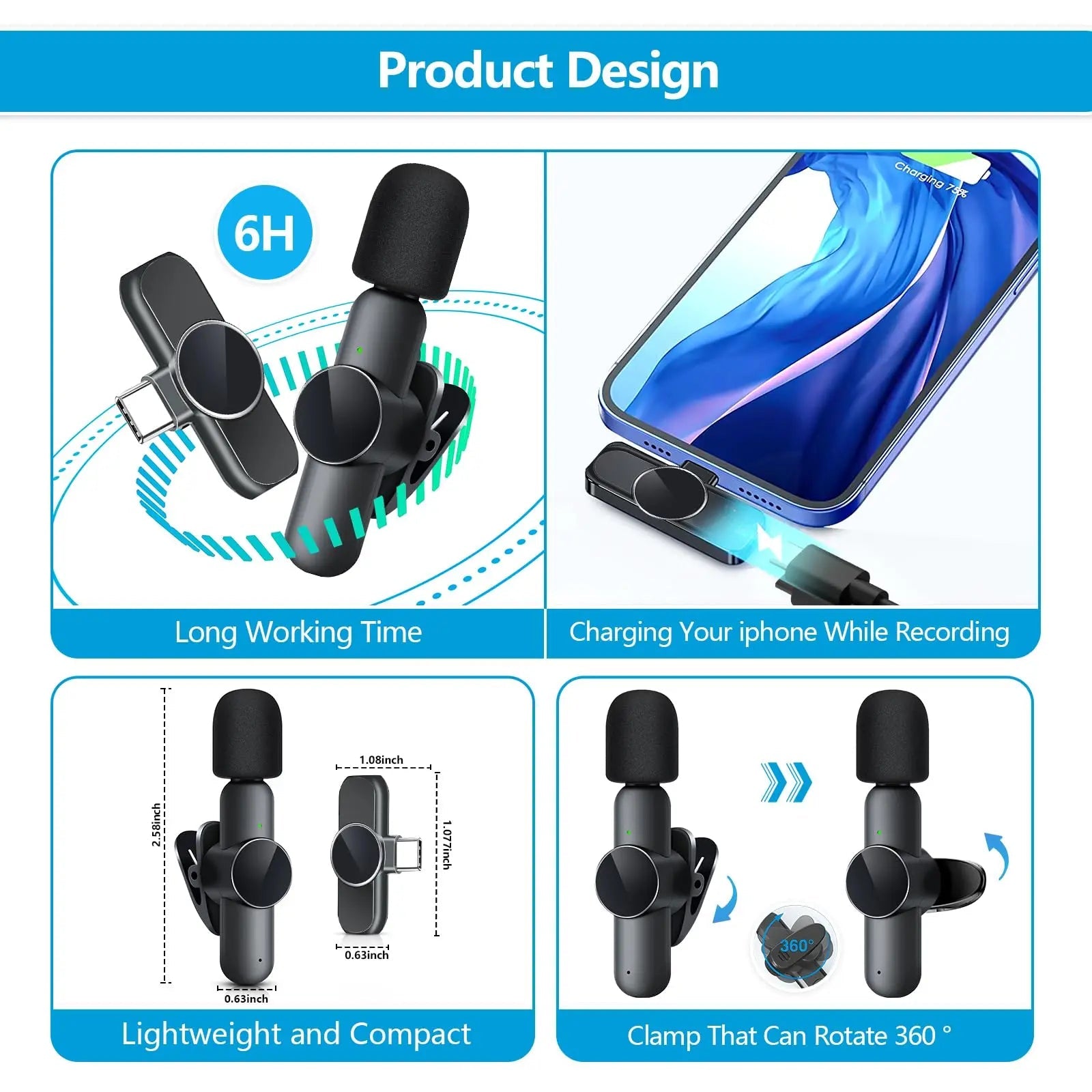 JOCEEY K3 Wireless Lavalier Microphones - Shopping Time Australia - Microphones