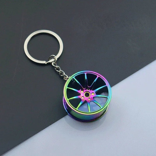 Laser Blue Car Rims Keychain - Shopping Time Australia