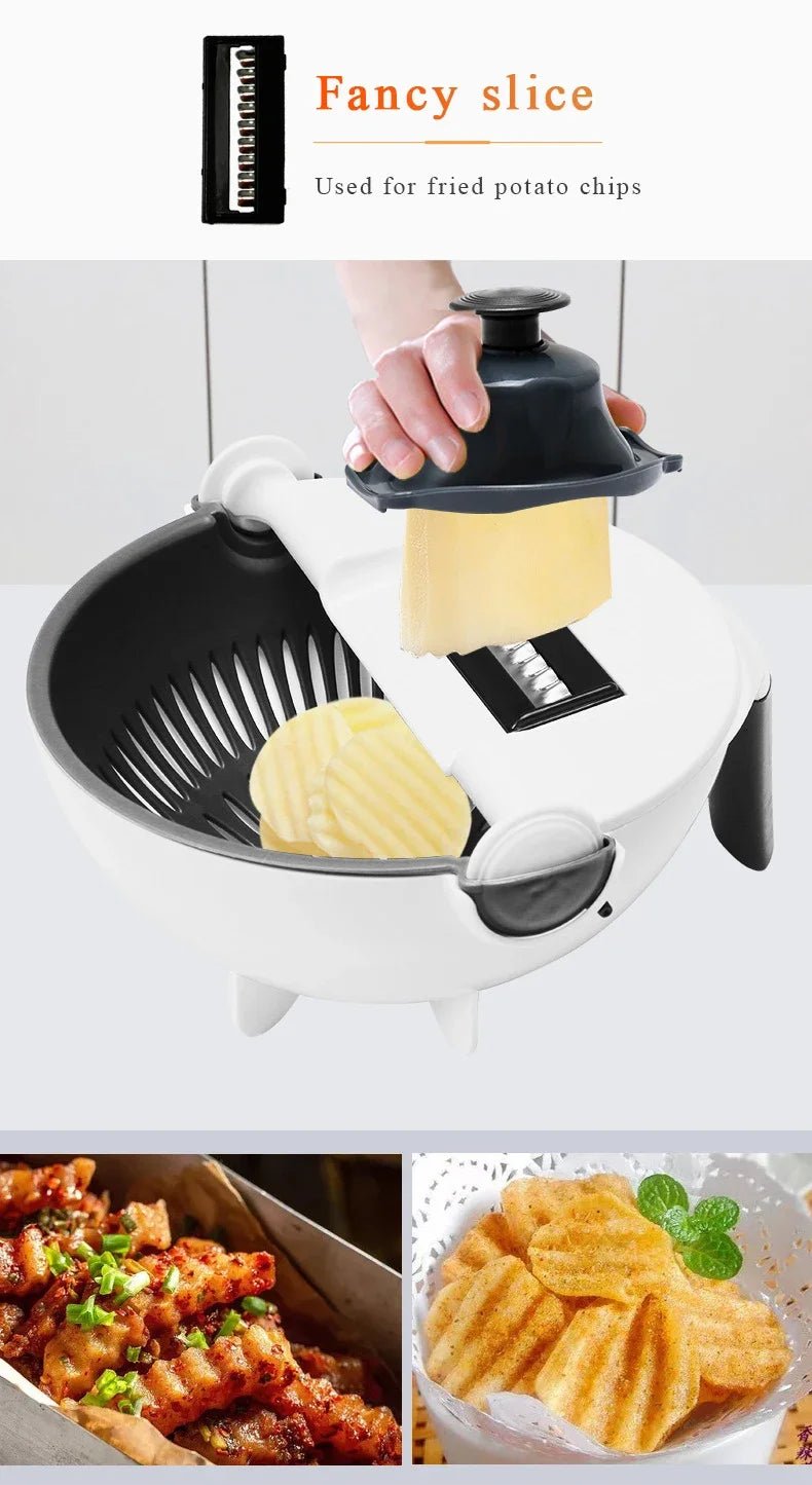Multifunctional Vegetable Cutter Vegetable Slicer Household Potato Slicer Potato Chip Slicer Radish Kitchen Tool Kitchen Product - Shopping Time Australia - 