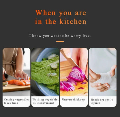 Multifunctional Vegetable Cutter Vegetable Slicer Household Potato Slicer Potato Chip Slicer Radish Kitchen Tool Kitchen Product - Shopping Time Australia - 