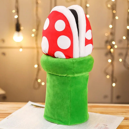 Mushroom Plush Piranha Plant - Inspired Home Slippers - Shopping Time Australia