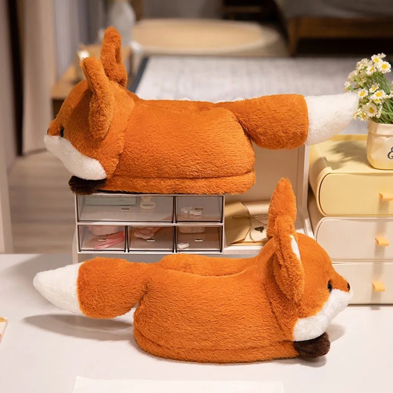 Plush Fox Home Slippers - Shopping Time Australia