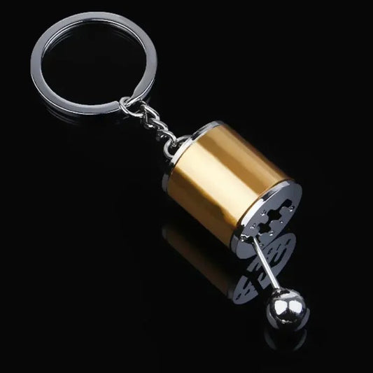 Power Drive Gold Colour Gear Shifter Keychain - Shopping Time Australia
