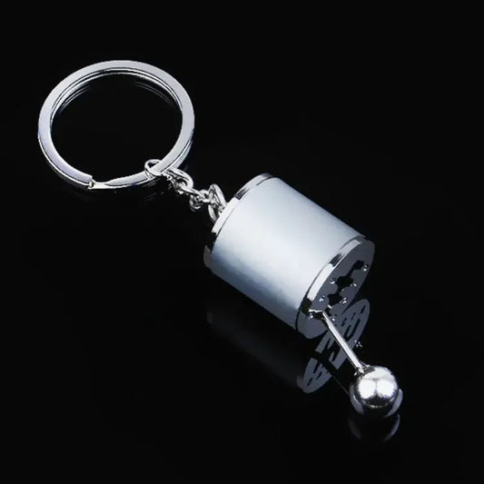 Power Drive Silver Colour Gear Shifter Keychain - Shopping Time Australia