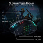 Redragon M908 Gaming Mouse Wired Gaming Mouse 12400 DPI - Shopping Time Australia