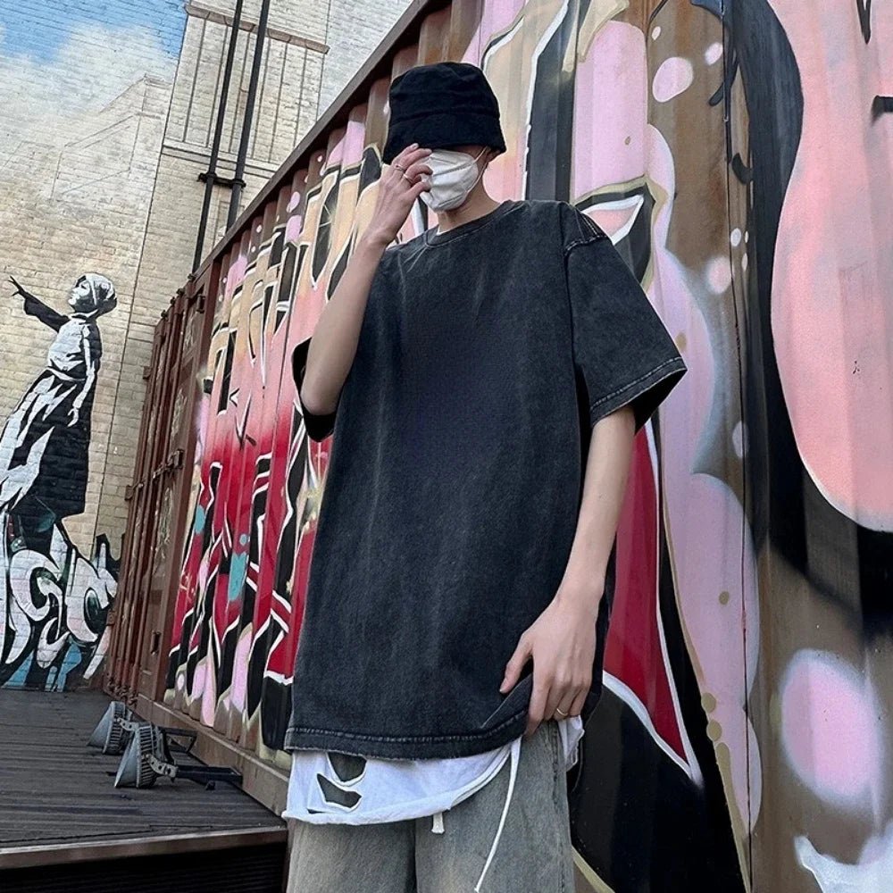 Retro T-shirt Drop - shoulder Sleeve Unisex - Shopping Time Australia - T-Shirts
