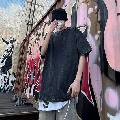 Retro T-shirt Drop - shoulder Sleeve Unisex - Shopping Time Australia - T-Shirts