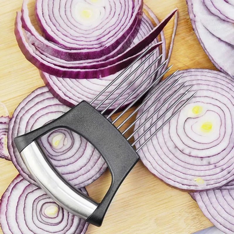 Stainless Steel Onion Cutter Holder - Shopping Time Australia