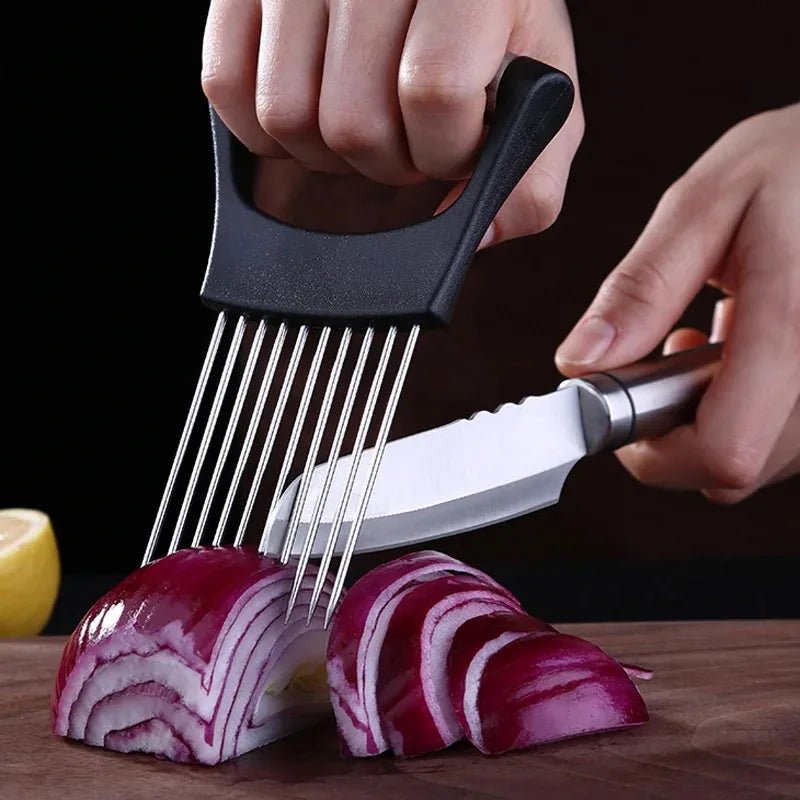 Stainless Steel Onion Cutter Holder - Shopping Time Australia