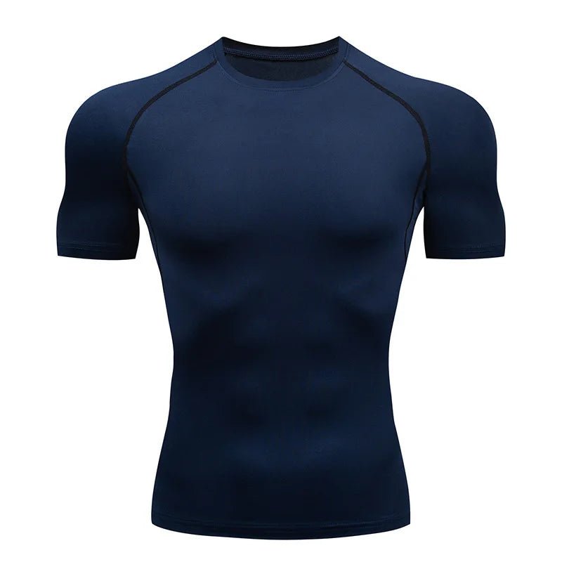 T Shirt Fitness Tight Short Sleeve Tshirt Sportswear - Shopping Time Australia - 