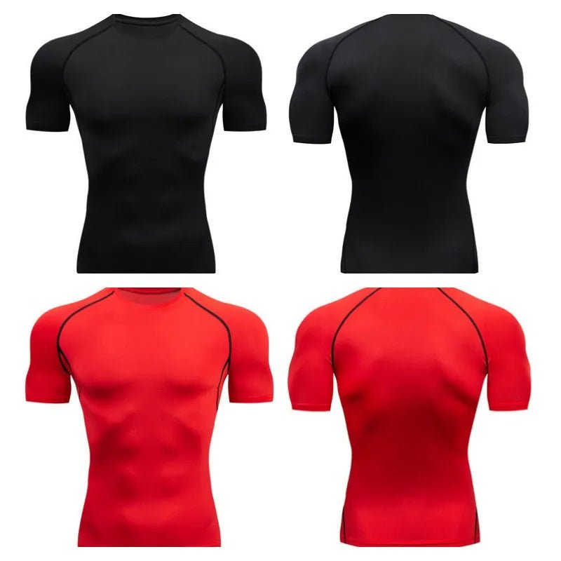 T Shirt Fitness Tight Short Sleeve Tshirt Sportswear - Shopping Time Australia - 