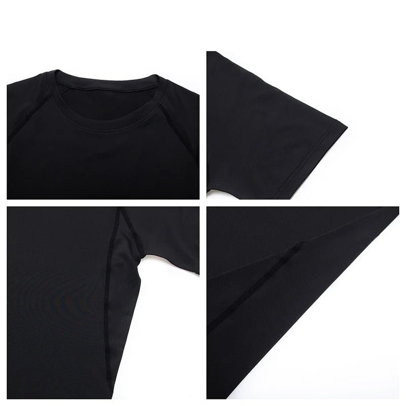 T Shirt Fitness Tight Short Sleeve Tshirt Sportswear - Shopping Time Australia - 