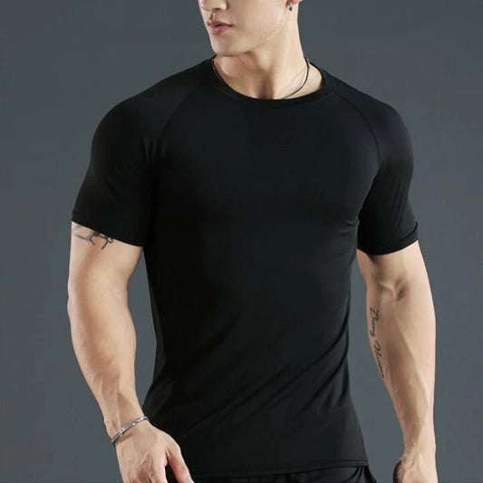 T Shirt Fitness Tight Short Sleeve Tshirt Sportswear - Shopping Time Australia - 