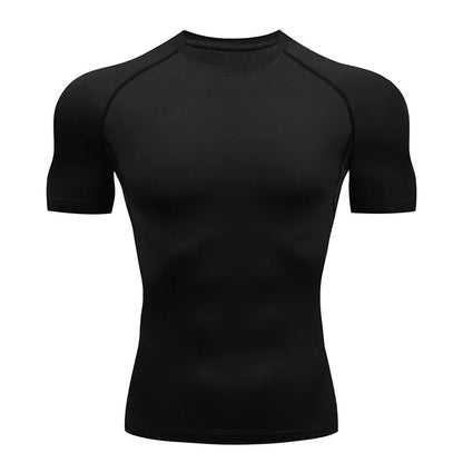 T Shirt Fitness Tight Short Sleeve Tshirt Sportswear - Shopping Time Australia - 
