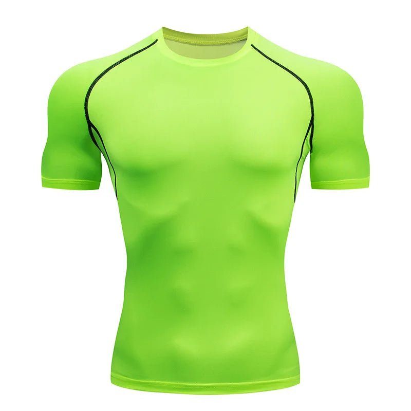 T Shirt Fitness Tight Short Sleeve Tshirt Sportswear - Shopping Time Australia - 