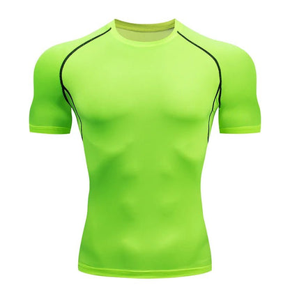 T Shirt Fitness Tight Short Sleeve Tshirt Sportswear - Shopping Time Australia - 