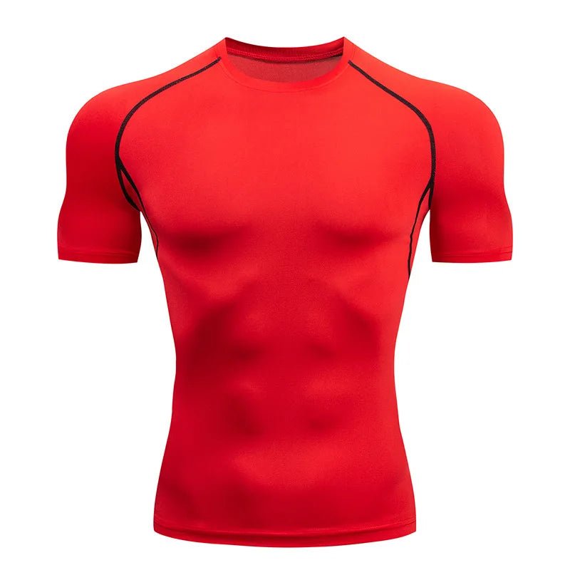 T Shirt Fitness Tight Short Sleeve Tshirt Sportswear - Shopping Time Australia - 