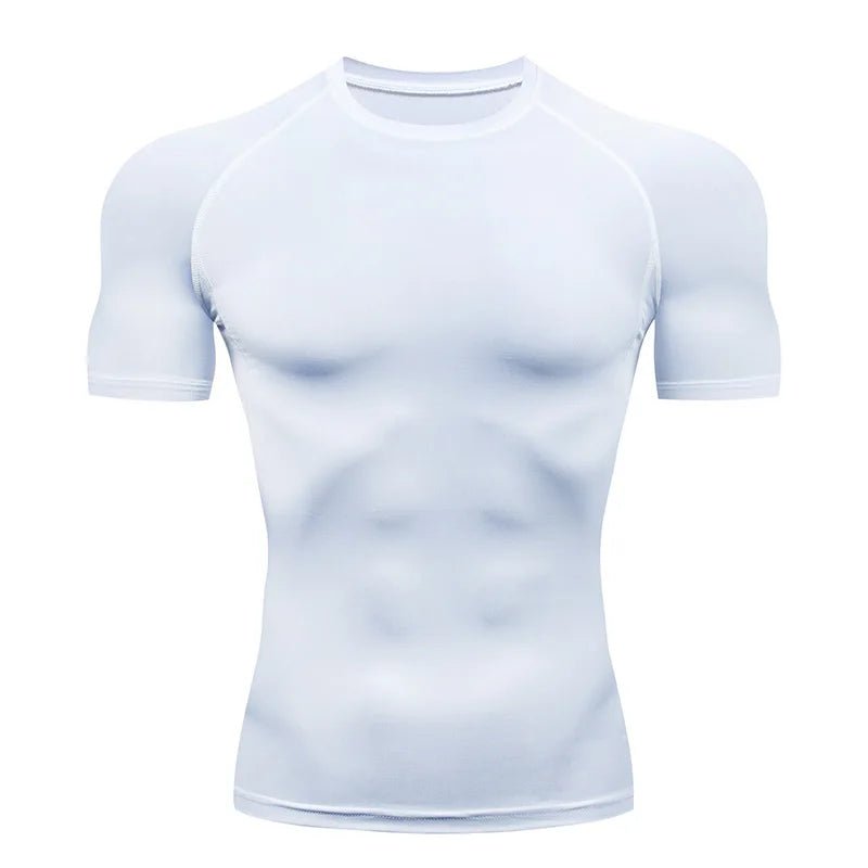 T Shirt Fitness Tight Short Sleeve Tshirt Sportswear - Shopping Time Australia - 