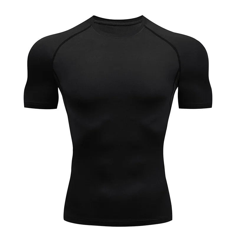 T Shirt Fitness Tight Short Sleeve Tshirt Sportswear - Shopping Time Australia - 