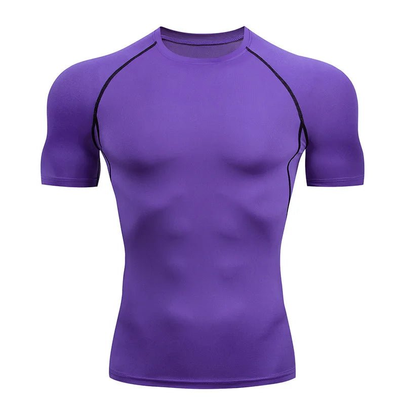 T Shirt Fitness Tight Short Sleeve Tshirt Sportswear - Shopping Time Australia - 