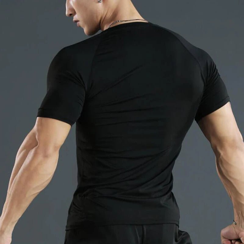 T Shirt Fitness Tight Short Sleeve Tshirt Sportswear - Shopping Time Australia - 