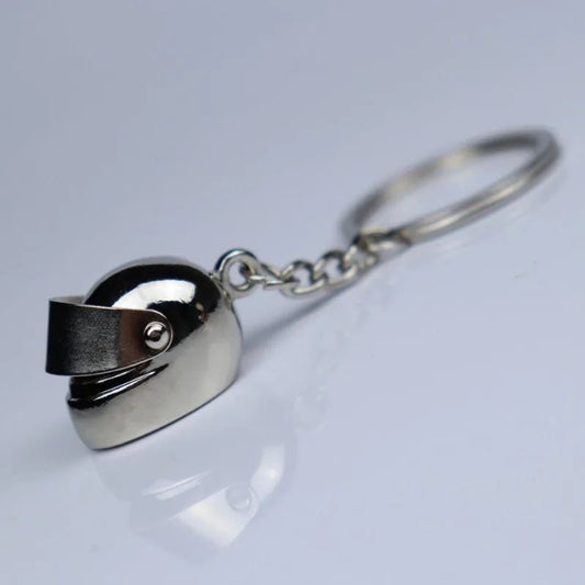 Turbo King Silver Colour Helmet Keychain - Shopping Time Australia