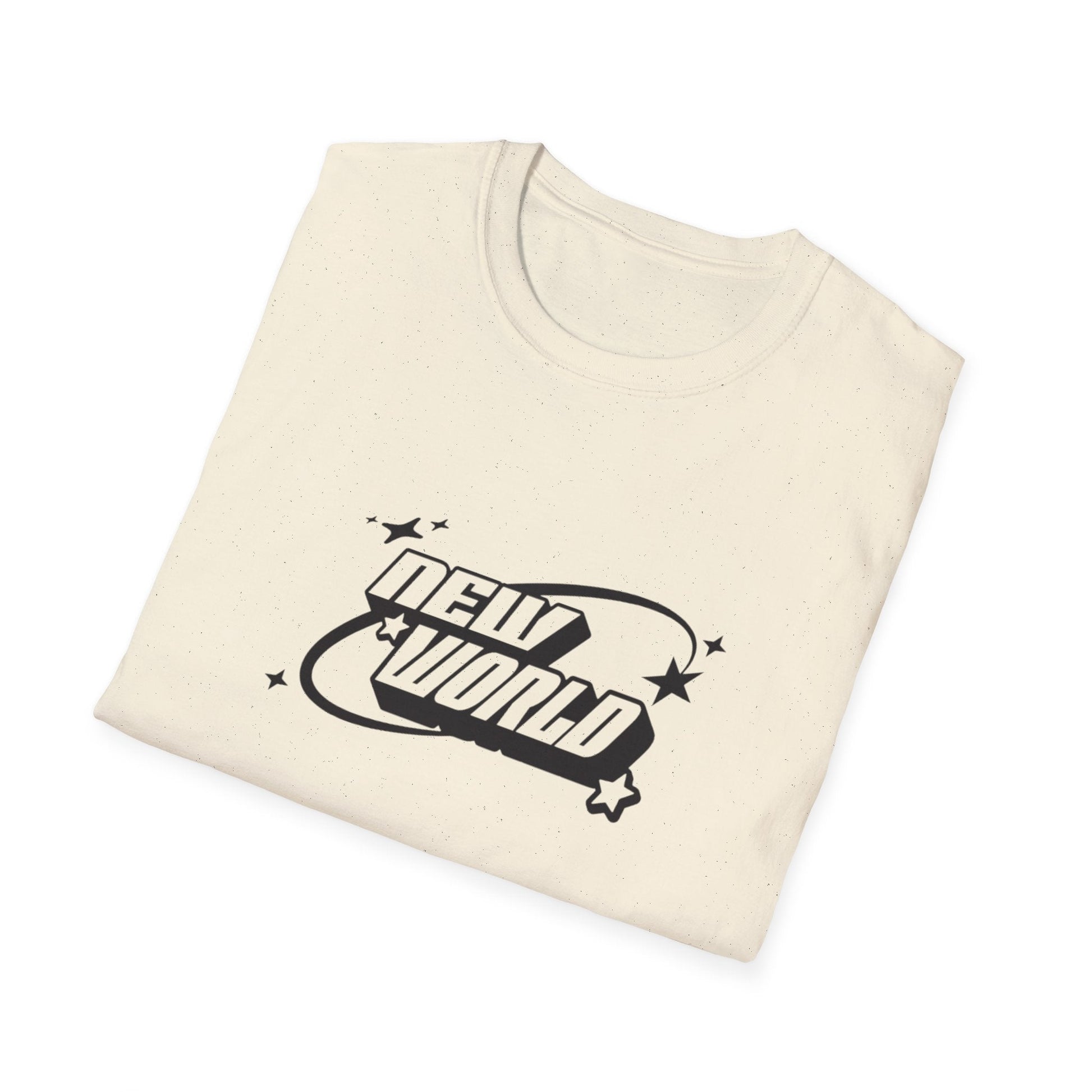 Unisex Softstyle T-Shirt - 'New World' Graphic Tee for Trendsetters and Dreamers - Shopping Time Australia - T-Shirt