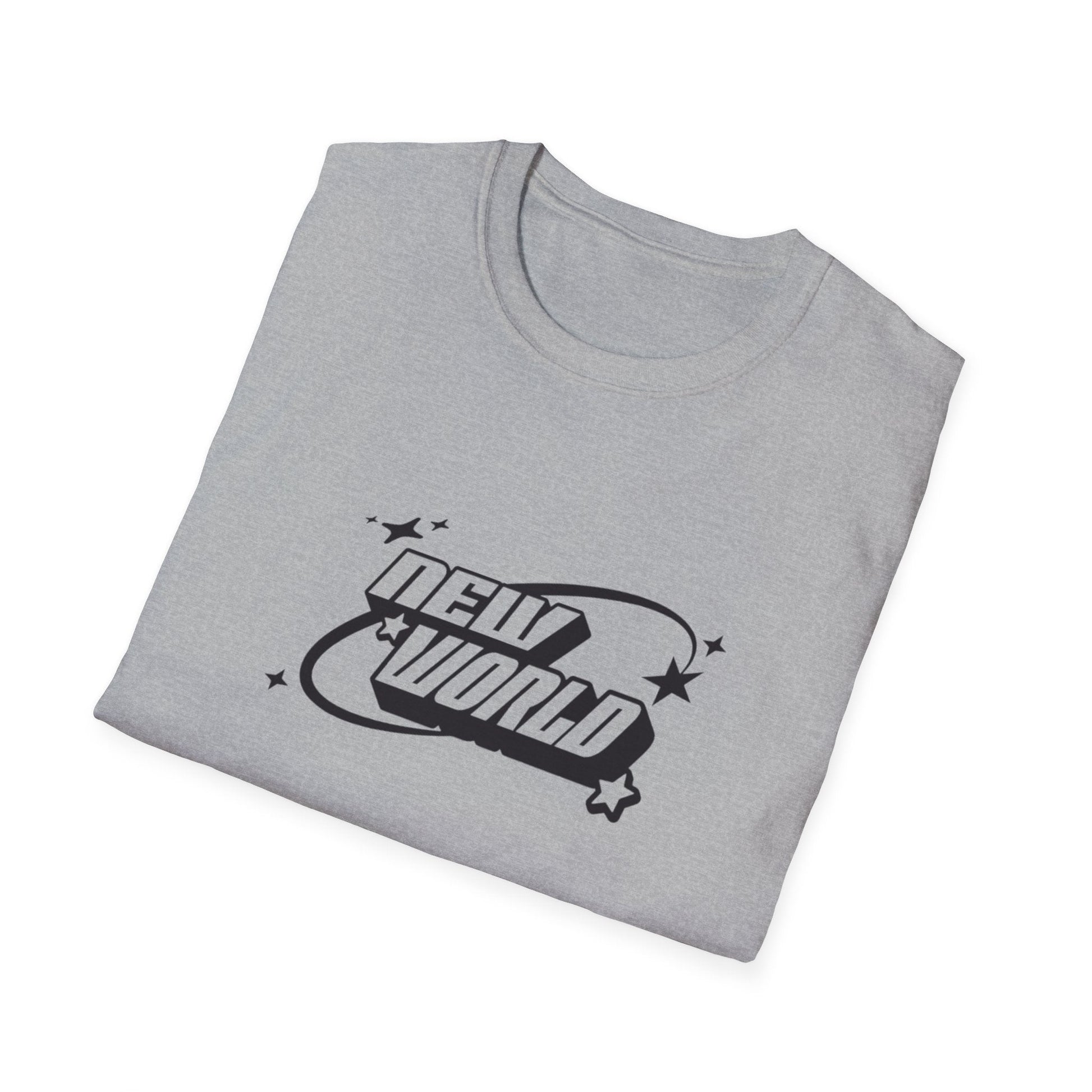 Unisex Softstyle T-Shirt - 'New World' Graphic Tee for Trendsetters and Dreamers - Shopping Time Australia - T-Shirt