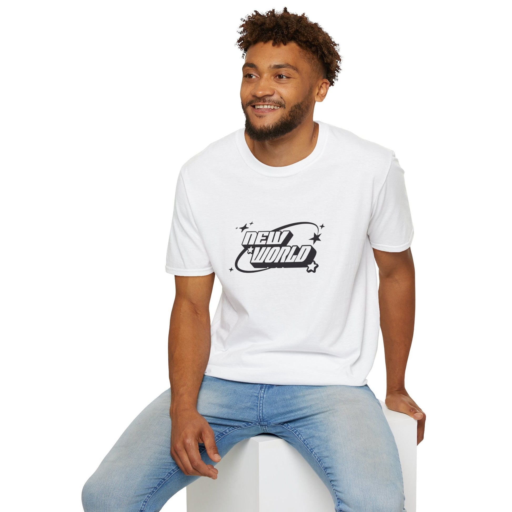 Unisex Softstyle T-Shirt - 'New World' Graphic Tee for Trendsetters and Dreamers - Shopping Time Australia - T-Shirt